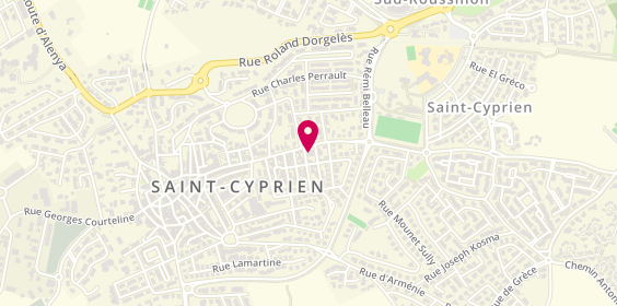 Plan de Caisse d'Epargne Saint Cyprien, 74 avenue du Roussillon, 66750 Saint-Cyprien
