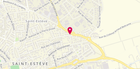 Plan de BNP Paribas - Agence saint Esteve, 17 avenue de la Mirande, 66240 Saint-Estève