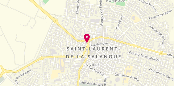 Plan de Cic Societe Bordelaise, 21 avenue Urbain Paret, 66250 Saint-Laurent-de-la-Salanque
