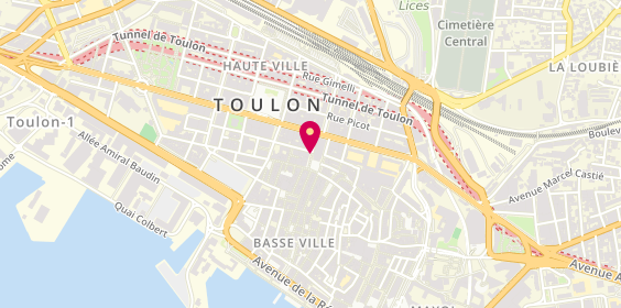 Plan de Toulon Racine, 7 Rue Racine, 83000 Toulon