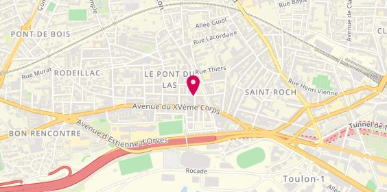 Plan de Agence Pont du Las, 5 Rue d'Isly, 83200 Toulon