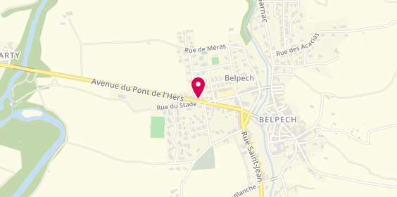 Plan de Crédit Agricole du Languedoc - Belpech, 6 avenue du Pont de l'Hers, 11420 Belpech