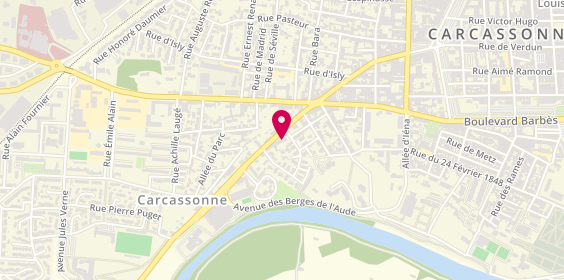 Plan de Caisse d'Epargne Carcassonne les 4 Chemins, 61 avenue Bunau Varilla, 11000 Carcassonne