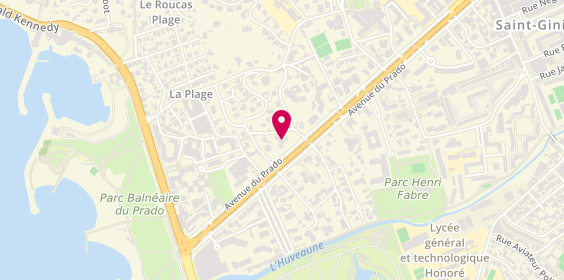 Plan de Hsbc Agence Marseille Borely, 522 avenue du Prado, 13008 Marseille