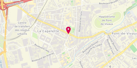 Plan de LCL, 214 avenue de la Capelette, 13010 Marseille