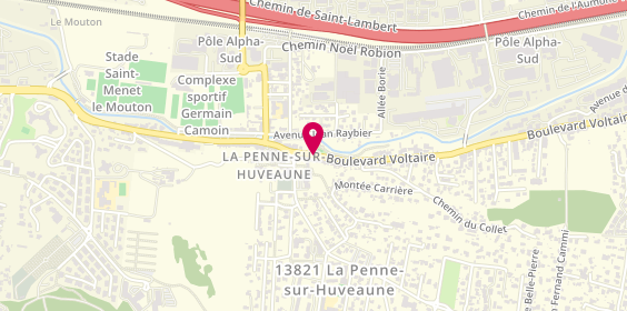 Plan de Agence la Penne Sur Huveaune, 156 Boulevard Voltaire, 13821 La Penne-sur-Huveaune