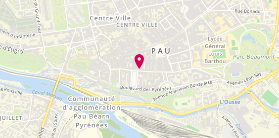 Plan de Pau Louis Barthou, 44 Rue Louis Barthou, 64000 Pau