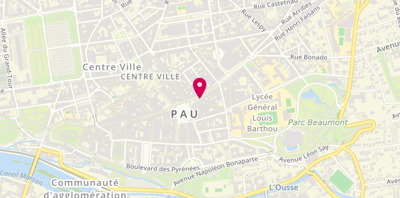 Plan de Bnp Paribas, 15 Rue Maréchal Foch, 64000 Pau