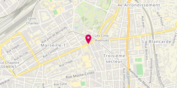 Plan de Marseille Cinq Avenue, 180 Boulevard de la Libération, 13004 Marseille