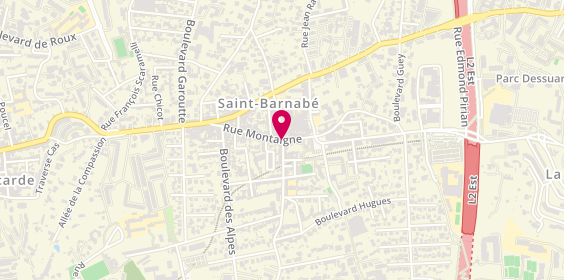 Plan de BNP Paribas - Marseille Saint Barnabe, 134 Rue Montaigne, 13012 Marseille