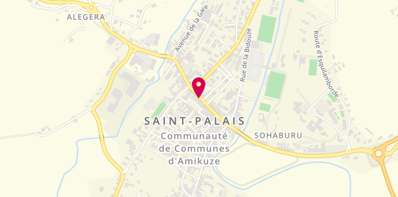 Plan de Bnp Paribas, 27 Rue Thiers, 64120 Saint-Palais