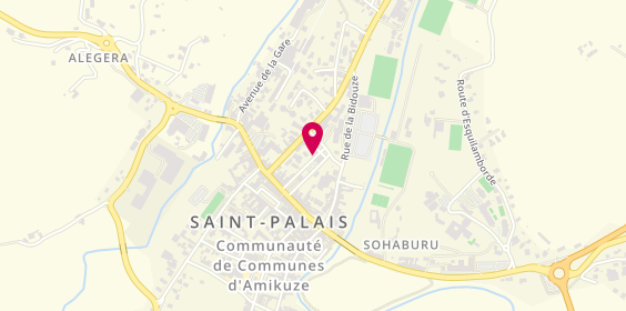 Plan de Banque Populaire Aquitaine Centre Atlantique, 40 Rue des Fors, 64120 Saint-Palais