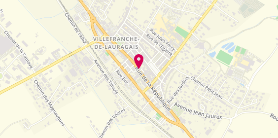 Plan de Caisse d'Epargne, 78 Rue de la République, 31290 Villefranche-de-Lauragais