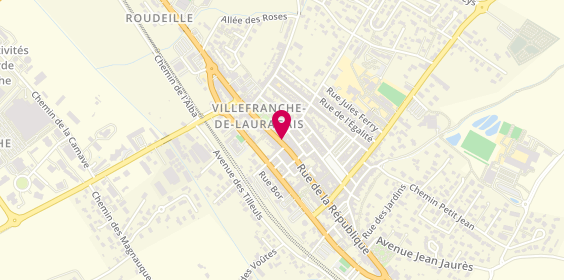 Plan de Agence de Villefranche Lauragais, 110 Rue de la République, 31290 Villefranche-de-Lauragais