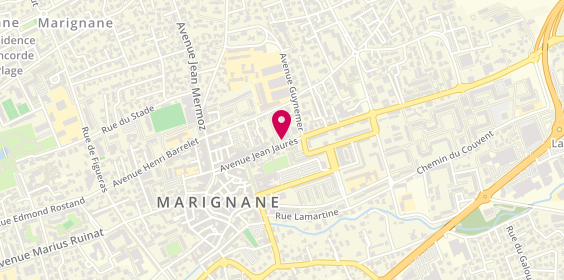 Plan de BNP Paribas - Marignane, 4-8 avenue Jean Jaurès, 13700 Marignane