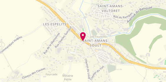 Plan de Agence Saint Amans Soult, 50 Bis avenue de la Méditerranée, 81240 Saint-Amans-Soult