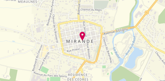 Plan de BNP Paribas - Mirande, 3 place d'Astarac, 32300 Mirande