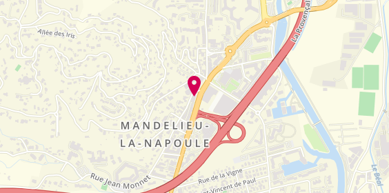 Plan de LCL Banque et assurance, 627 avenue de Cannes, 06210 Mandelieu-la-Napoule