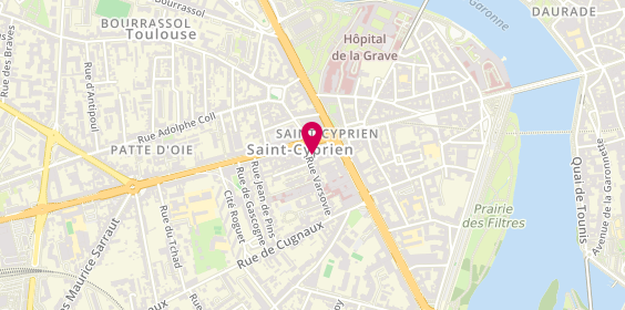 Plan de Agence Saint-Cyprien, 12 place Roguet, 31300 Toulouse