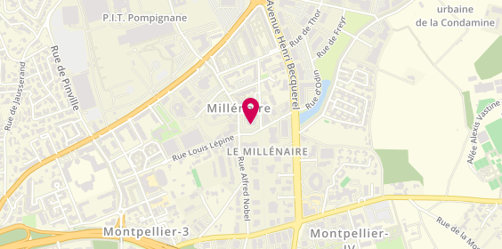 Plan de Inter Fimo, Maison des Professions Libérales - parc du Millénaire
285 Rue Alfred Nobel, 34000 Montpellier