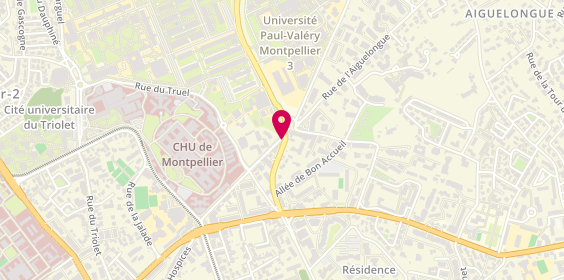 Plan de Montpellier Campus Paul Valery, 737 Route de Mende, 34000 Montpellier