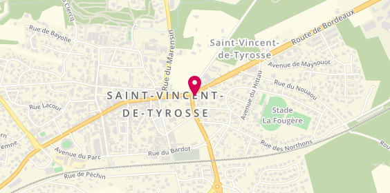 Plan de Bnp Paribas, 29 Route de Bordeaux, 40230 Saint-Vincent-de-Tyrosse