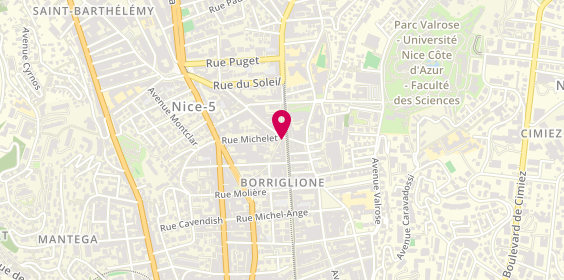 Plan de BNP Paribas - Nice Borriglione, 49 avenue Alfred Borriglione, 06000 Nice