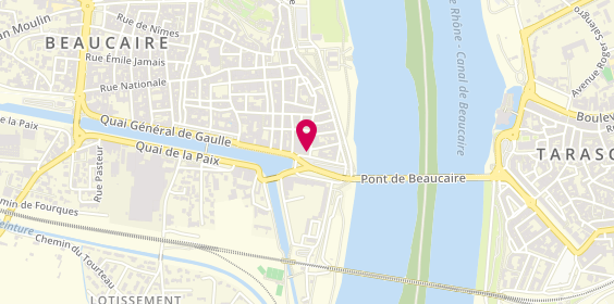 Plan de BNP Paribas - Beaucaire, 34 Quai du Général de Gaulle, 30300 Beaucaire