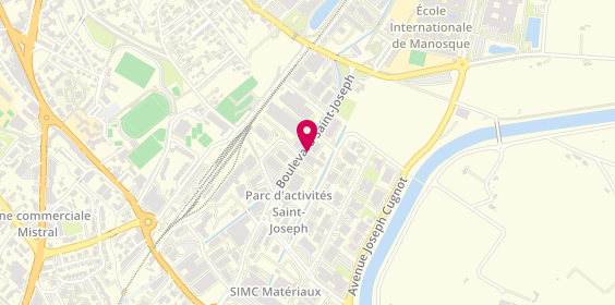 Plan de Banque Populaire Auvergne Rhône Alpes - Agence entreprises, 596 Boulevard Saint-Joseph, 04100 Manosque