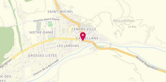 Plan de Crédit Agricole, place Marcel Sauvaire, 04120 Castellane