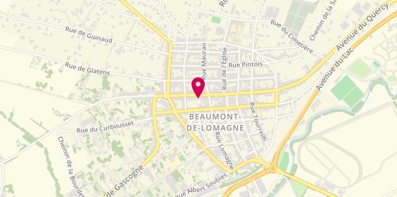 Plan de Agence Beaumont de Lomagne, 13 Rue Pierre de Fermat, 82500 Beaumont-de-Lomagne