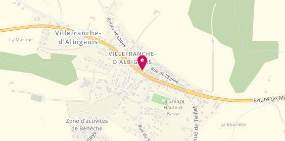 Plan de Agence VILLEFRANCHE d'Albi, 8 avenue d'Albi, 81430 Villefranche-d'Albigeois