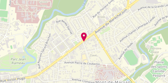 Plan de Banque Populaire Aquitaine Centre Atlantique, 740 avenue du Maréchal Foch, 40000 Mont-de-Marsan