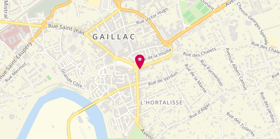 Plan de BNP Paribas - Gaillac, 4 avenue Jean Calvet, 81600 Gaillac