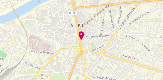 Plan de BNP Paribas - Albi, 3-5 Lices Jean Moulin, 81000 Albi