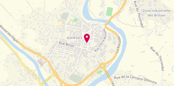 Plan de BNP Paribas - Ganges, 12 Rue Frédéric Mistral, 34190 Ganges