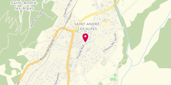 Plan de Agence de St Andre Les Alpes, Grand Rue, 04170 Saint-André-les-Alpes