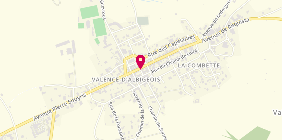 Plan de Agence VALENCE d'ALBIGEOIS, place du Coq, 81340 Valence-d'Albigeois