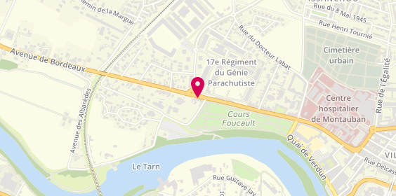 Plan de Agence Montauban Cours Foucault, 1 Avenue du 10. Dragon, 82000 Montauban
