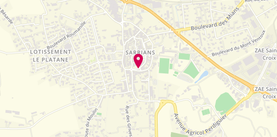 Plan de Agence de Sarrians, 33 place Jean Jaurès, 84260 Sarrians