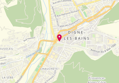 Plan de BNP Paribas - Digne, 3 Boulevard Thiers, 04000 Digne-les-Bains