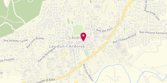 Plan de Crédit Agricole du Languedoc - Laudun, Rue de la République, 30290 Laudun-l'Ardoise