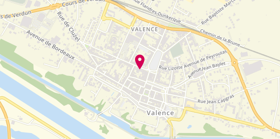 Plan de Agence Valence d'Agen, 5 Boulevard Victor Guilhem, 82400 Valence D'agen