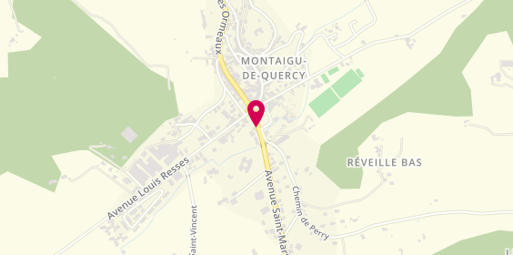 Plan de Agence MONTAIGU DE QUERCY, 3 place Mercadiel, 82150 Montaigu-de-Quercy