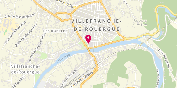 Plan de LCL Banque et assurance, 1 promenade du Guiraudet, 12200 Villefranche-de-Rouergue