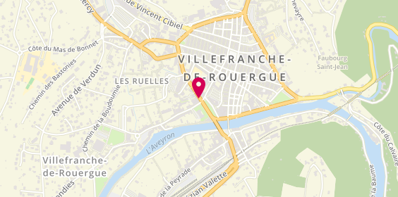 Plan de Agence Villefranche Rouergue, 22 Boulevard du Général de Gaulle, 12200 Villefranche-de-Rouergue