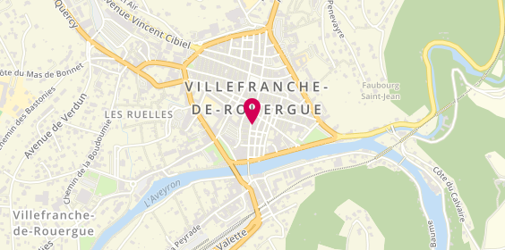 Plan de BNP Paribas - Villefranche de Rouergue, 29 Rue de la République, 12200 Villefranche-de-Rouergue