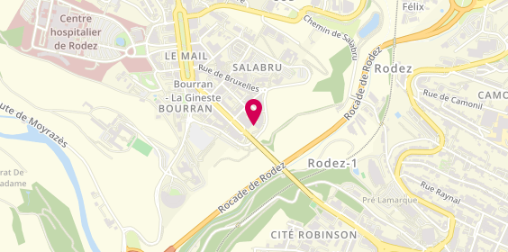 Plan de BNP Paribas - Rodez, 2 avenue Jean Monnet, 12000 Rodez