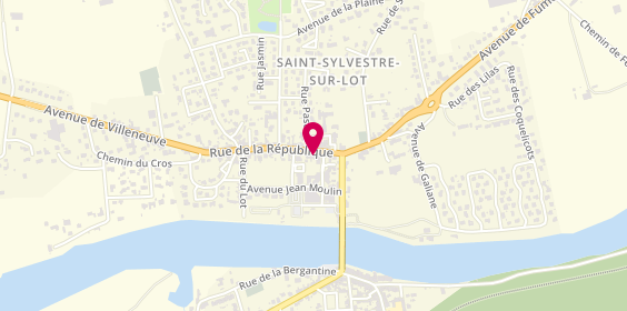 Plan de Crédit Agricole Agence de Saint Sylvestre, 17 Rue de la République, 47140 Saint-Sylvestre-sur-Lot