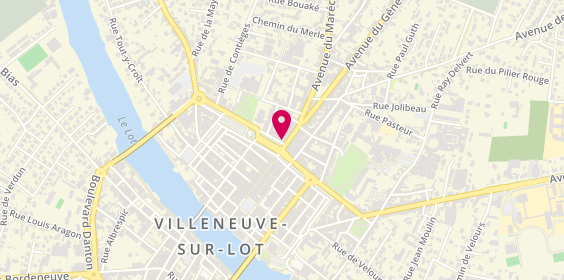 Plan de Bnp Paribas, 2 Boulevard Georges Leygues, 47300 Villeneuve-sur-Lot